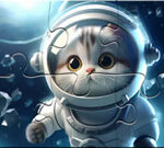 Pussel: Astronaut-katt